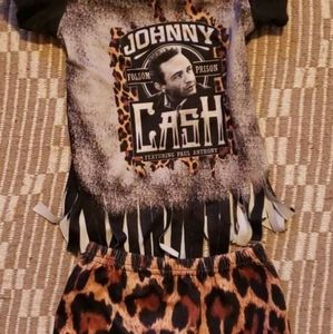 Infant girl Johnny Cash outfit
